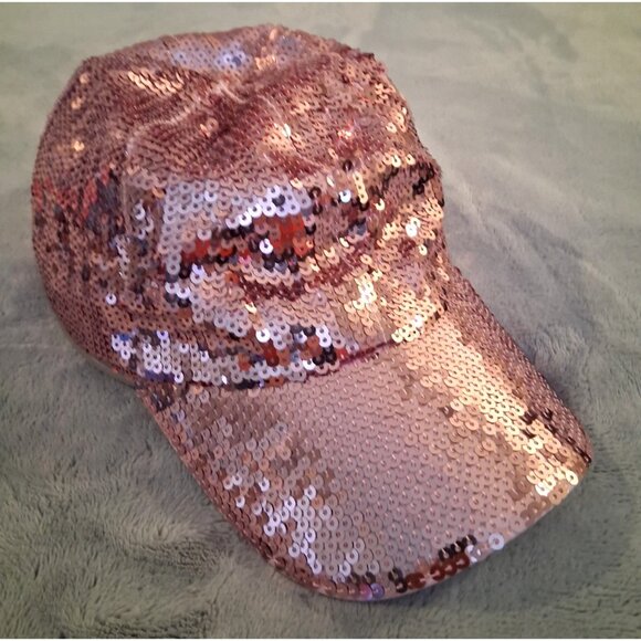 HaT Accessories - Women's Glitter Sequin Sparkly Bling Baseball Cap hat Pink Beautiful One Size